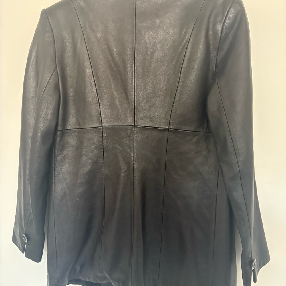 BEBE vintage leather jacket coat XS - Picture 8 of 8